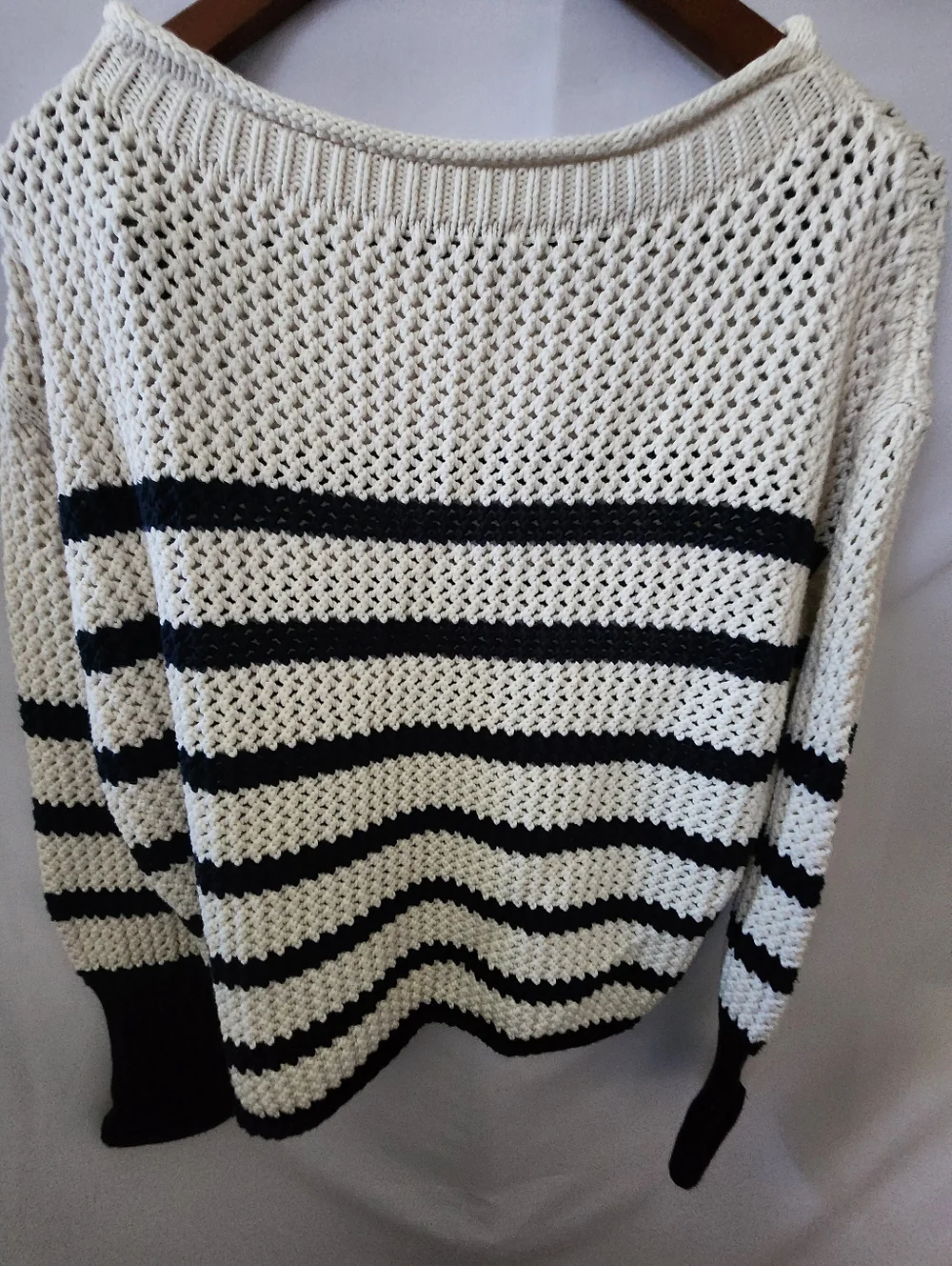 Zara Black/white Stripe Knit Sweater. Size S - Picture 2 of 4